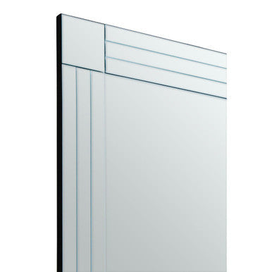 Orsina Sana Small Rectangular Wall Mirror | Bevelled Linear Detail