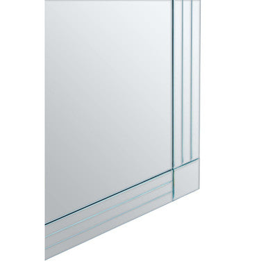Orsina Sana Small Rectangular Wall Mirror | Bevelled Linear Detail
