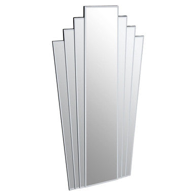 Orsina Sana Art Deco Wall Mirror – Geometric Clear Glass Mirror