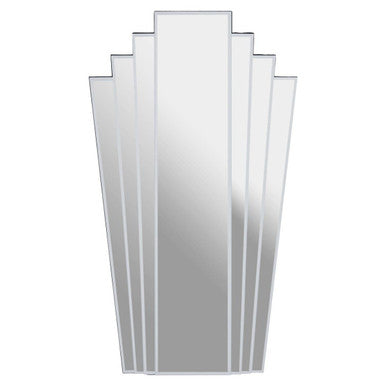 Orsina Sana Art Deco Wall Mirror – Geometric Clear Glass Mirror