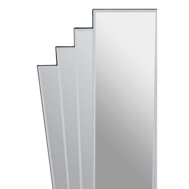 Orsina Sana Art Deco Wall Mirror – Geometric Clear Glass Mirror