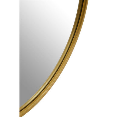Orsina Avento Gold Round Wall Mirror with Decorative Hanging Hook