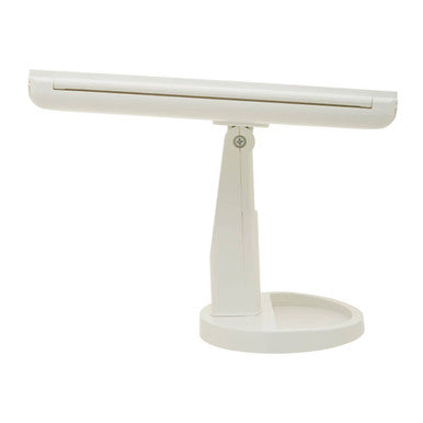 Orsina Cassini Tri-Fold LED Makeup Mirror – White Tabletop Vanity