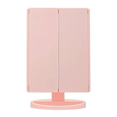 Orsina Cassini Tri-Fold LED Makeup Mirror – Pink Vanity Table Mirror