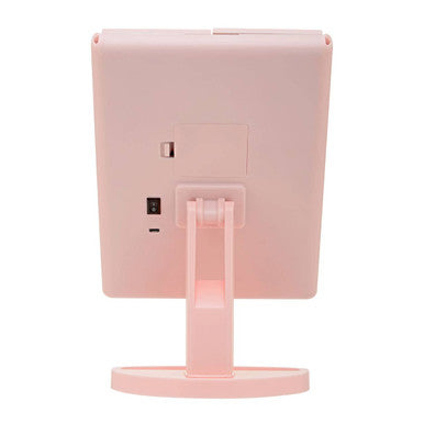 Orsina Cassini Tri-Fold LED Makeup Mirror – Pink Vanity Table Mirror