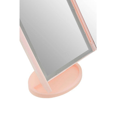 Orsina Cassini Tri-Fold LED Makeup Mirror – Pink Vanity Table Mirror
