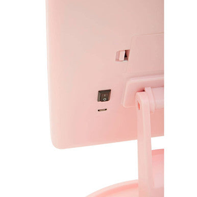 Orsina Cassini Tri-Fold LED Makeup Mirror – Pink Vanity Table Mirror