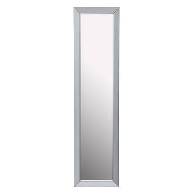 Orsina Holmes Silver Floor Mirror – Full-Length Contemporary Wood Frame