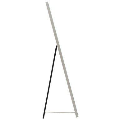 Orsina Holmes Silver Floor Mirror – Full-Length Contemporary Wood Frame
