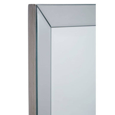 Orsina Holmes Silver Floor Mirror – Full-Length Contemporary Wood Frame