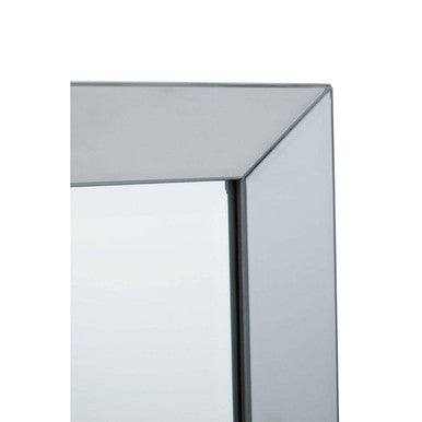 Orsina Holmes Silver Floor Mirror – Full-Length Contemporary Wood Frame