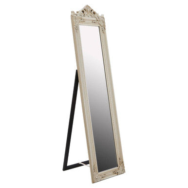 Orsina Holmes Champagne Floor Mirror – Full-Length Wooden Frame