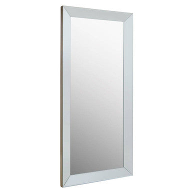 Orsina Holmes Large Champagne Wall Mirror | Rectangular Wooden Frame