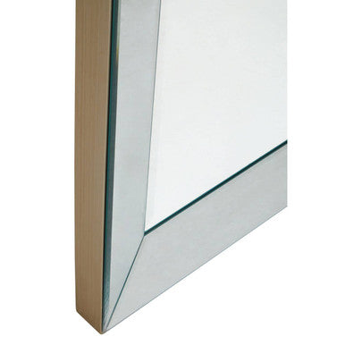 Orsina Holmes Large Champagne Wall Mirror | Rectangular Wooden Frame