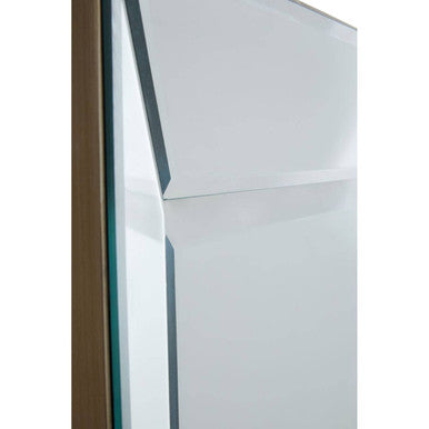Orsina Holmes Large Champagne Wall Mirror | Rectangular Wooden Frame