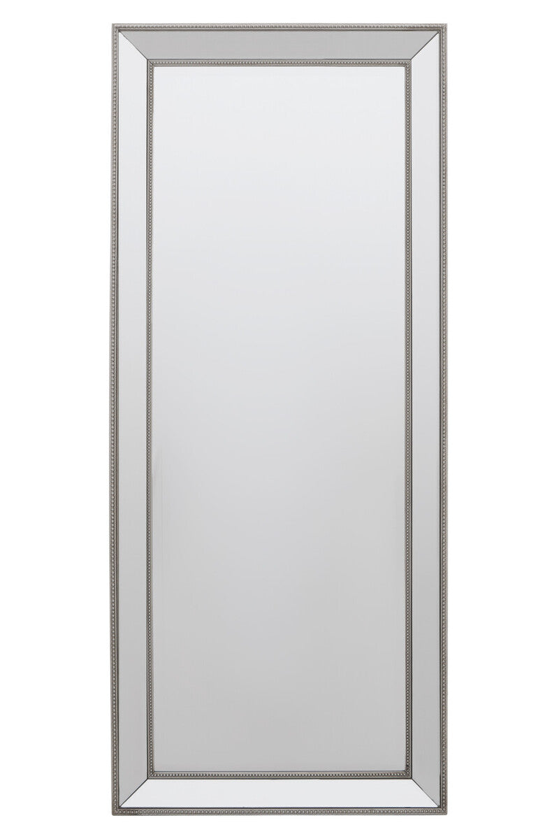 Orsina Holmes Silver Wall Mirror – Rectangular Wood Frame Accent