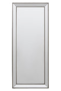 Orsina Holmes Silver Wall Mirror – Rectangular Wood Frame Accent