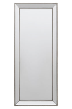 Orsina Holmes Silver Wall Mirror – Rectangular Wood Frame Accent