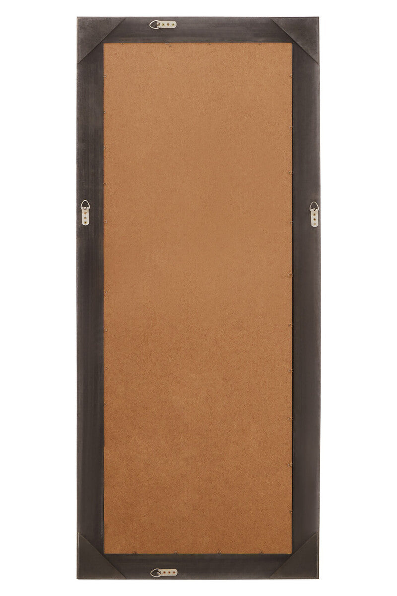 Orsina Holmes Silver Wall Mirror – Rectangular Wood Frame Accent
