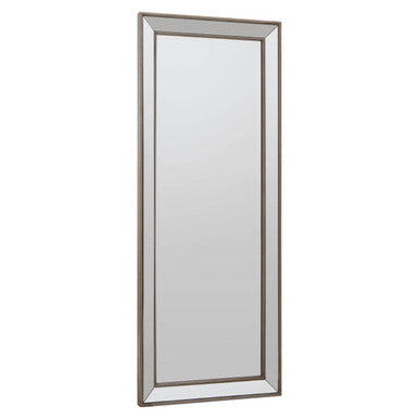 Orsina Holmes Champagne Wall Mirror – Small Wooden Frame Rectangular