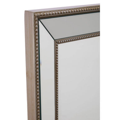 Orsina Holmes Champagne Wall Mirror – Small Wooden Frame Rectangular
