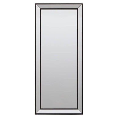 Orsina Holmes Wall Mirror | Rectangular Matte Black Wooden Frame