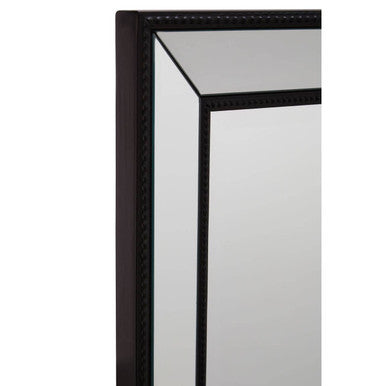 Orsina Holmes Wall Mirror | Rectangular Matte Black Wooden Frame