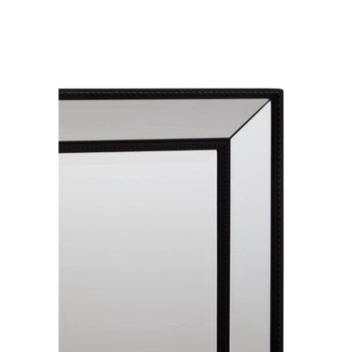 Orsina Holmes Wall Mirror | Rectangular Matte Black Wooden Frame