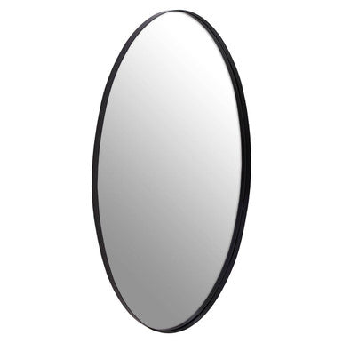 Orsina Cora Oval Wall Mirror – Modern Black Frame Minimalist Decor
