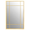 Orsina Charlene Brushed Gold Rectangular Wall Mirror | 9-Panel Grid