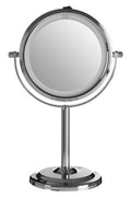 Orsina Cassini LED Table Mirror | Chrome Finish 2x Magnification