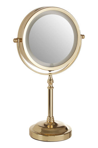 Orsina Cassini LED Makeup Mirror – Gold Finish Large Vanity Mirror