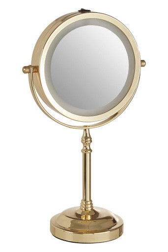 Orsina Cassini LED Makeup Mirror – Gold Finish Large Vanity Mirror
