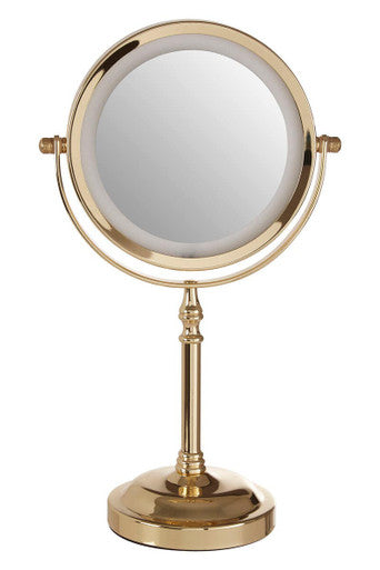 Orsina Cassini LED Makeup Mirror – Gold Finish Large Vanity Mirror