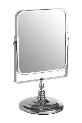 Orsina Cassini Chrome Table Mirror | Dual-Sided 2x Magnifying Vanity