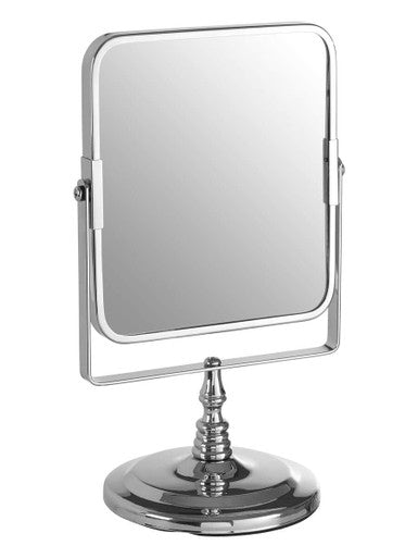Orsina Cassini Chrome Table Mirror | Dual-Sided 2x Magnifying Vanity