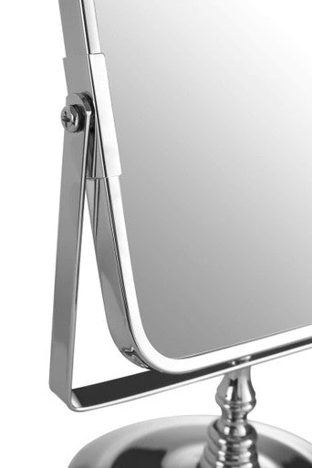 Orsina Cassini Chrome Table Mirror | Dual-Sided 2x Magnifying Vanity