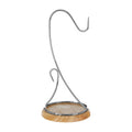 Orsina Soka Banana Hanger – Chrome Fruit Stand with Wood Base