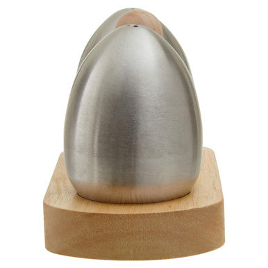 Orsina Stainless Steel and Rubberwood Salt and Pepper Shaker Set