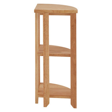 Orsina Heva 3-Tier Corner Shelf Unit – Tropical Hevea Wood Display