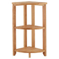 Orsina Heva 3-Tier Corner Shelf Unit – Tropical Hevea Wood Display