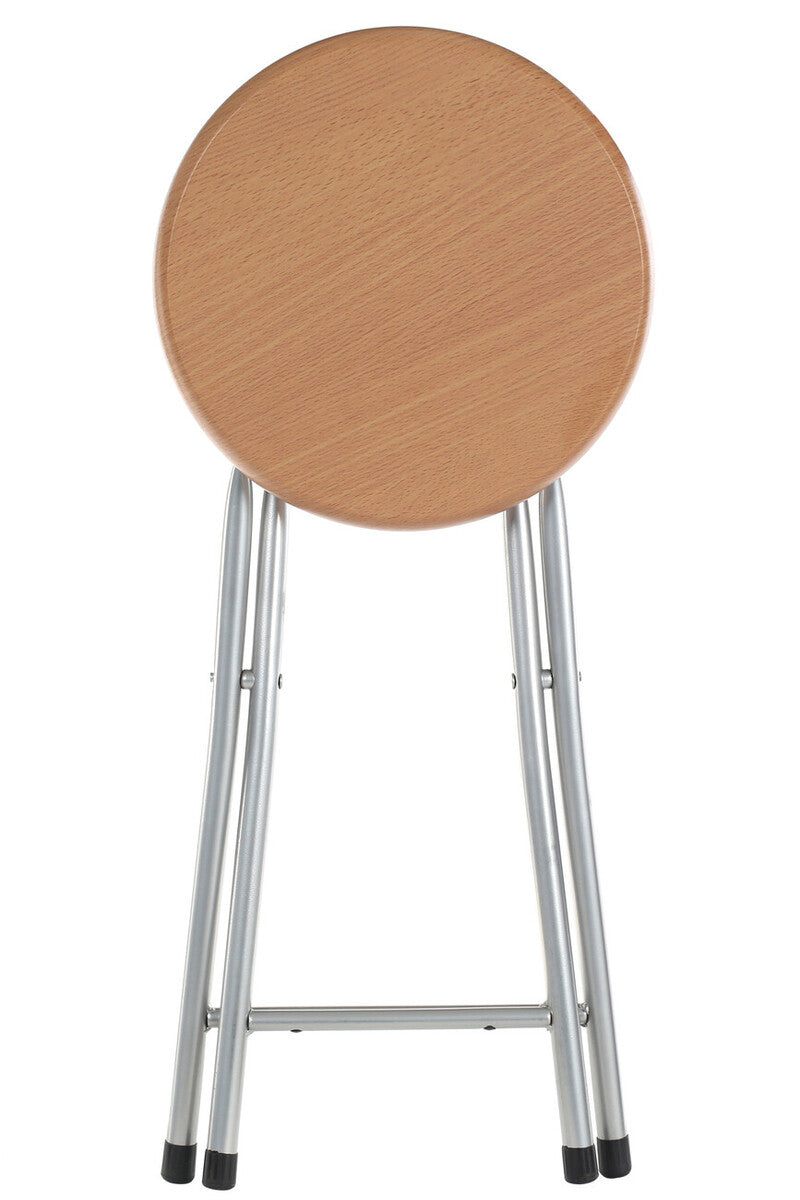 Orsina Hinata Folding Stool – Wood Veneer Seat & Space-Saving Design