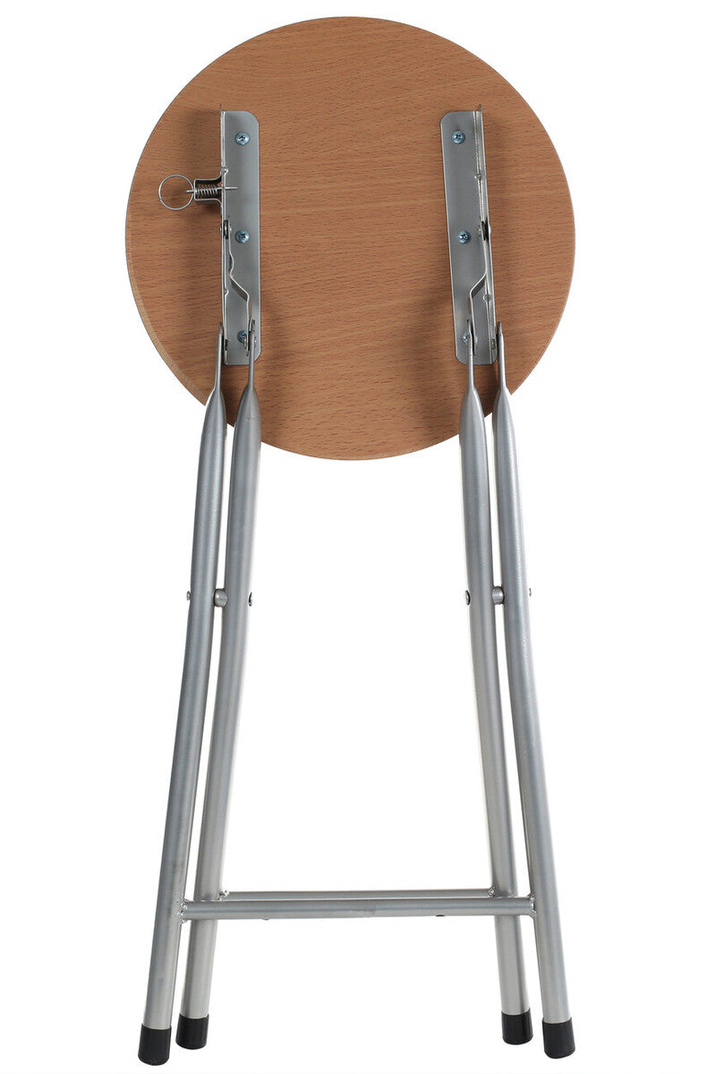 Orsina Hinata Folding Stool – Wood Veneer Seat & Space-Saving Design