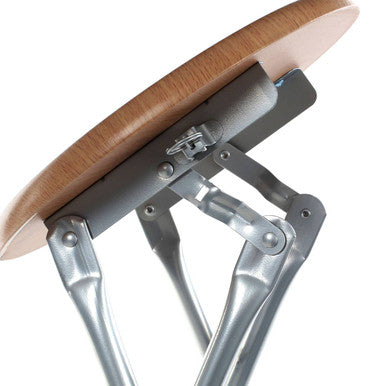 Orsina Hinata Folding Stool – Wood Veneer Seat & Space-Saving Design