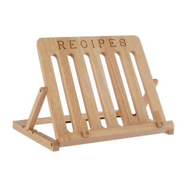 Orsina Soka Hevea Wood Cookbook Stand | Adjustable Recipe & Tablet Holder