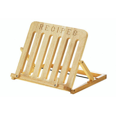 Orsina Soka Hevea Wood Cookbook Stand | Adjustable Recipe & Tablet Holder