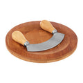 Orsina Bamboo Board and Mezzaluna Herb Chopper Set with Dual Blade