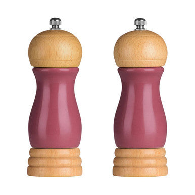 Orsina Pink High Gloss Salt and Pepper Mill Set – Wooden Grinders