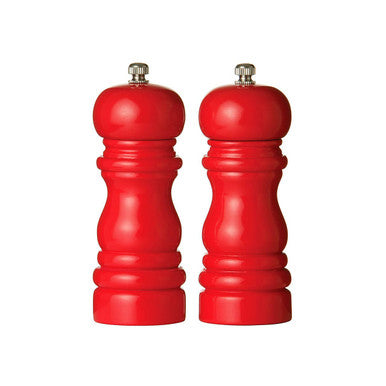 Orsina Salta Salt and Pepper Set – Red High Gloss Lacquer Grinders