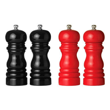 Orsina Salta Salt and Pepper Set – Red High Gloss Lacquer Grinders
